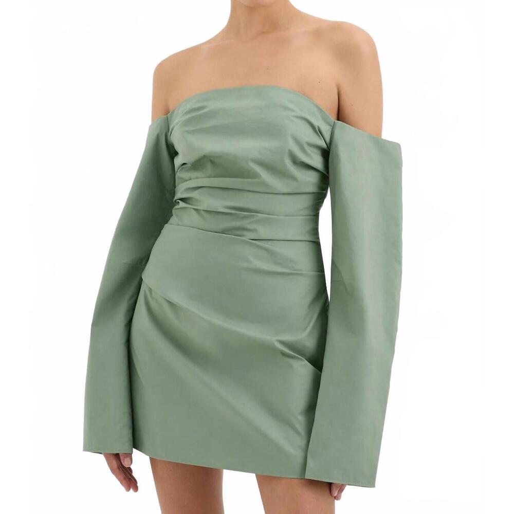 NEW SIR. martina sleeved mini dress in sage